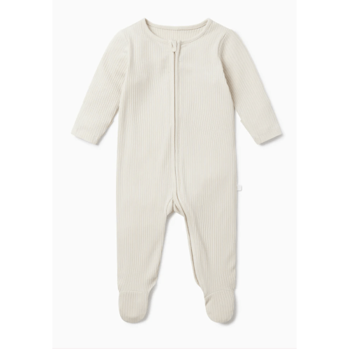 Ribbed Clever Zip Baby Footed Pajamas | Organic Onesies | MORI US