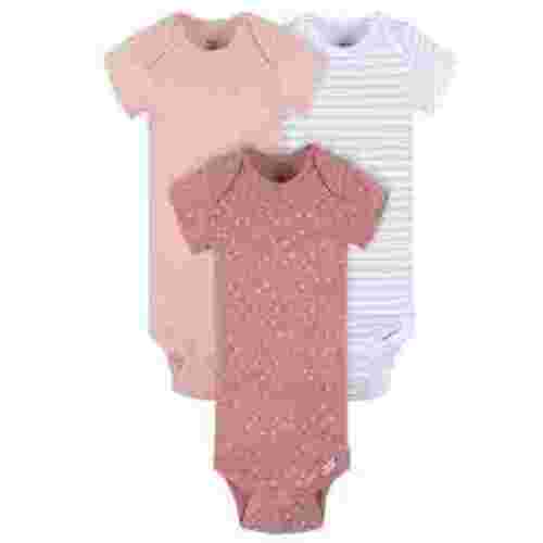 Gerber Baby Neutral Short Sleeve Bodysuits, 3-Pack, Sizes Newborn - 24 Months