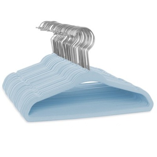 Casafield 11" Velvet Baby Hangers For Infant & Toddler Clothes, Set Of 50