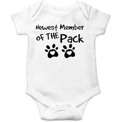 Newest Member of The Pack - Funny Baby Essentials Bodysuit - Newborn Girl Outfits Baby Romper