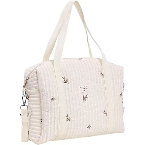 Diaper Bag Tote, Multifunctional Storage Bag,Large Travel Diaper Tote for Mom, Maternity Storage Bag, Bottle, Clothes, Diapers, Toys, Tissues (white)