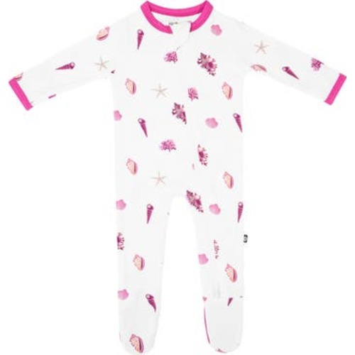 Rasberry Shell Zip Footie