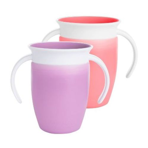 Munchkin Miracle 360° 2pk Trainer Cup - Pink/purple - 14oz