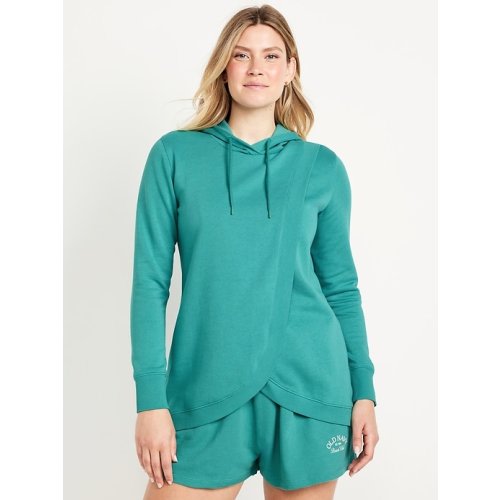 Maternity Cross-Front Nursing Pullover Hoodie