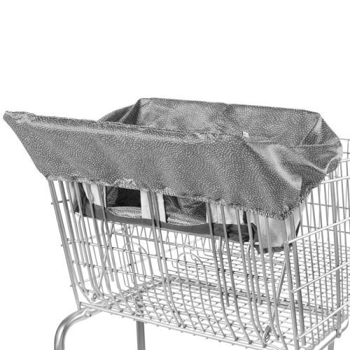 Grey Swirl Dot Take Cover Shopping Cart & Baby High Chair Cover | skiphop.com