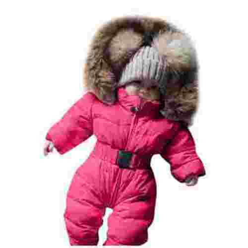 Bjutir Winter Baby Boy Girl Warm Romper Snowsuit Warm Thicken Coat Hooded Jumpsuit Red Size 6-9 Months