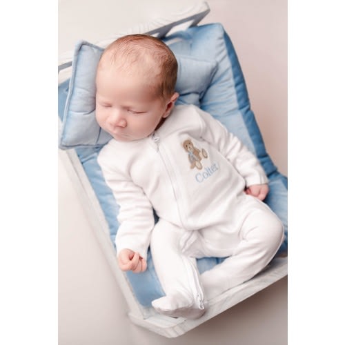 baby boy coming home outfit, teddy bear baby boy outfit, take me home outfit, boys personalized romper, zip footie, teddy bear