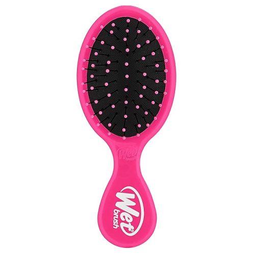 Wet Brush Mini Detangler Hair Brush, Pink, Detangling Travel Hairbrush, Ultra-Soft IntelliFlex Bristles Glide Through Tangles with Ease, Pain-Free, All Hair Types