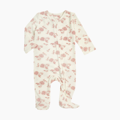 Aden + Anais Snuggle Knit Footie - Rosettes, 0-3 months