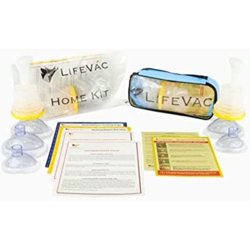 LifeVac - Choking Rescue Device Home Kit for Adult and Children First Aid Kit, Portable Choking Rescue Device, First Aid Choking Device, Home and Travel Combo Kits (Blue) Perfect for Baby Showers