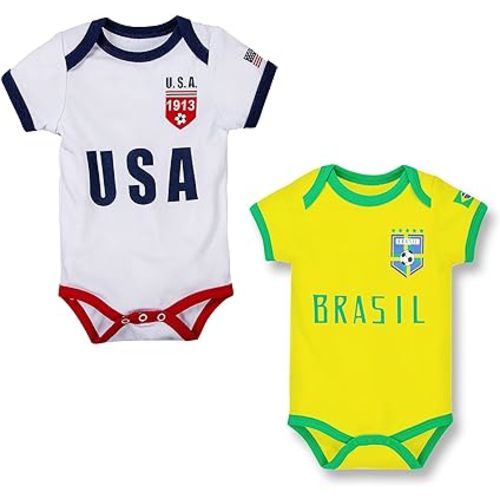 USA BRASIL Soccer Onesies