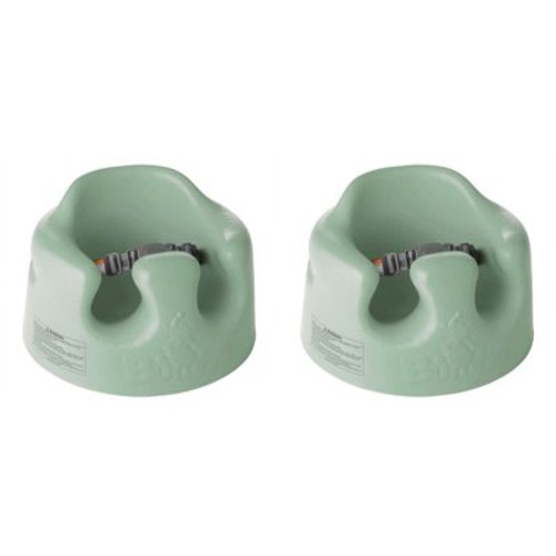 Bumbo Baby Soft Foam Wide Floor Seat w/ Adjustable Harness, 2 Pack, Hemlock