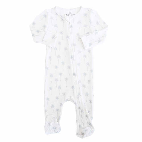 Beachy Waffle Bamboo Zipper Footies