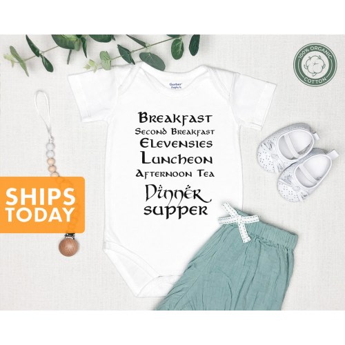 Second Breakfast Onesie® - Funny Baby Clothes - Organic Cotton Onesie®