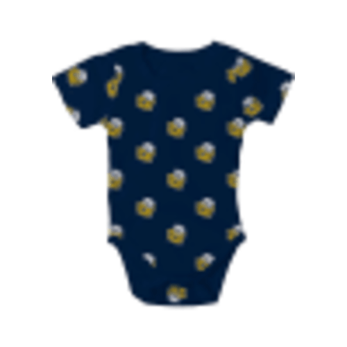 Wes and Willy Baby BLUE Michigan Wolverines All Over Print Sailor Hat Short Sleeve One Piece - 42151055