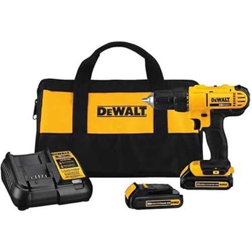 DEWALT 20V Max Cordless Drill/Driver Kit, 2 Batteries and Charger Included (DCD771C2)