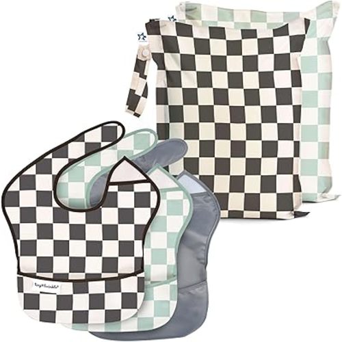 Tiny Twinkle Mess-proof Wet Bags and Easy Bibs Bundle
