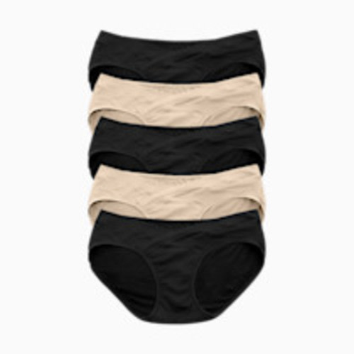 Kindred Bravely Under-the-Bump Maternity Bikini Underwear (5-Pack) - Neutrals, Medium