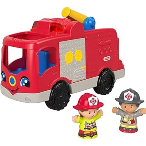 Little People Musical Toddler Toy Helping Others Fire Truck with Lights Sounds & 2 Figures for Ages 1+ Years