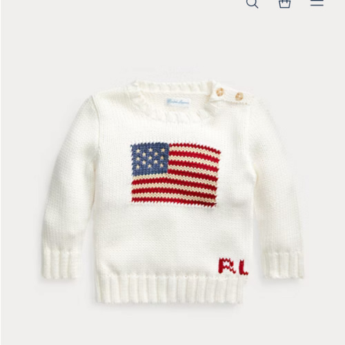 Baby Boy The Iconic Flag Sweater | Ralph Lauren 12/18 Months