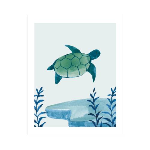 Ocean Friends III Open Edition Children's Art Print by Teju Reval