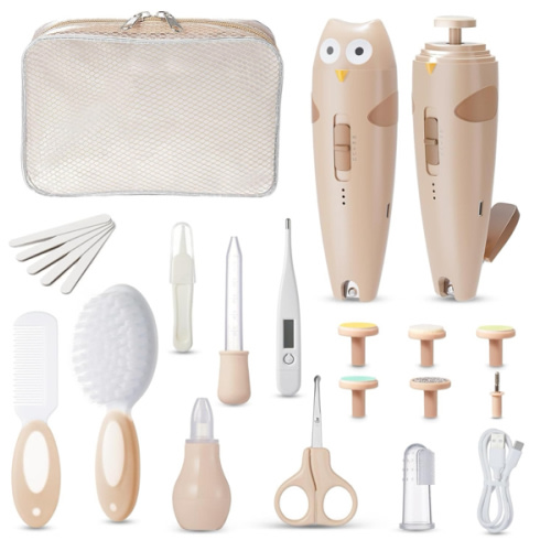 Lictin Baby Healthcare and Grooming Kit, 26 in 1 Rechargeable Baby Nail Trimmer Electric Set,Safe Baby Nail File with Auto Light, Newborn Baby Safety Care Set for Newborn Infant Toddlers Boys Girls