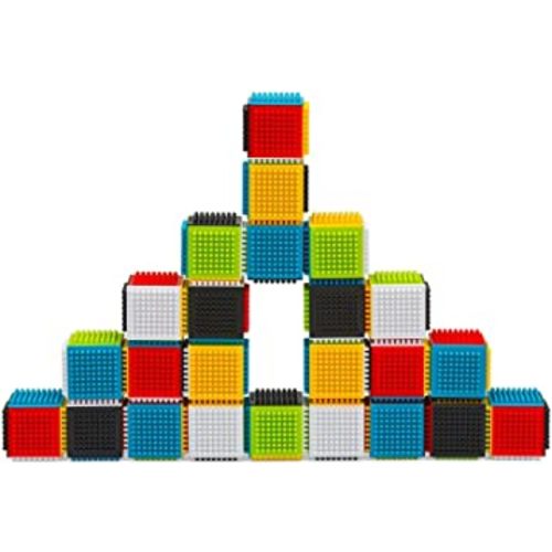 Infantino Press & Stay Sensory Blocks for Babies Age grade 6m+ , 24-Piece Set, Multicolor