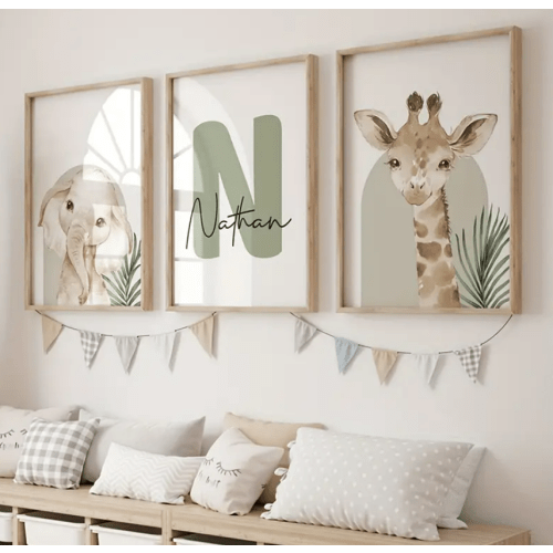 3pcs set personalized name canvas poster wall art custom - Temu