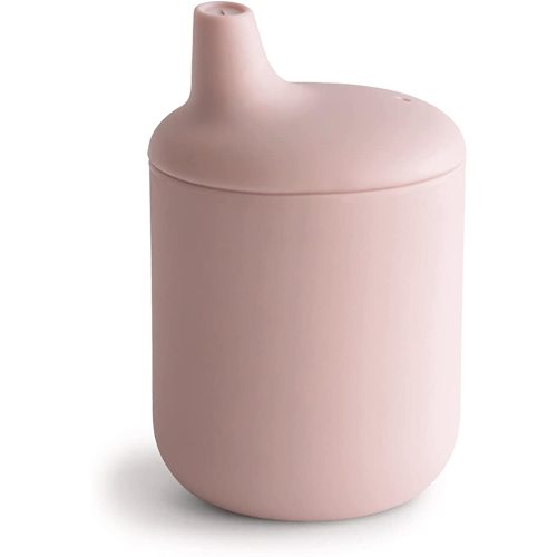 mushie 100% Silicone Baby Sippy Cup | 6 Months+ (Blush)
