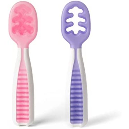 2 pack Baby Spoons Pink/Purple