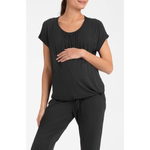 Short Sleeve Maternity/Nursing Longewear Set, X-Large