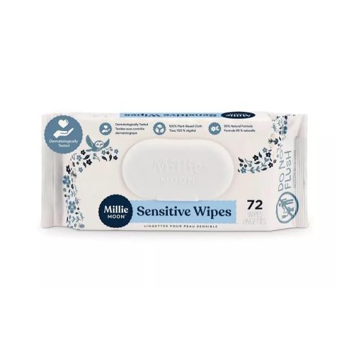 Millie Moon Sensitive Baby Wipes, 72 Count, 1 Pack