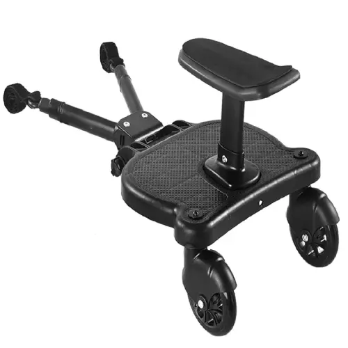 2025 New-Universal Stroller Board with Detachable Seat, 2in1 Sit and Stand Stroller Glider Board for Most Strollers, Holds Children Up to 55 LBs Stroller Standing Board