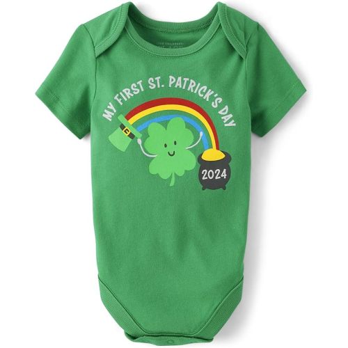 The Children's Place Baby My First Holidays Short Sleeve Graphic Bodysuits