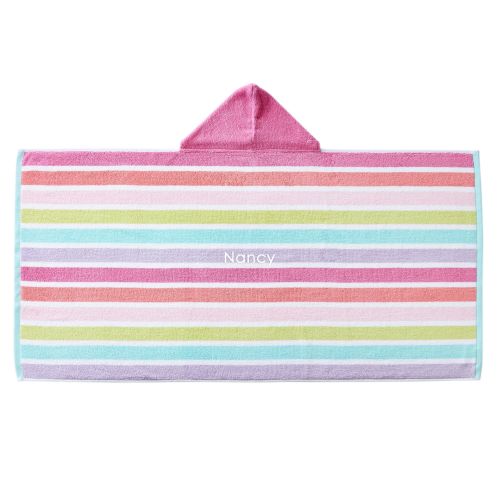 Rugby Stripe Kid Hooded Towels