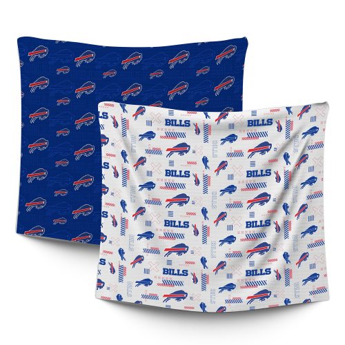 Infant Buffalo Bills Pegasus 47" x 47" Home & Away Two-Piece Muslin Blanket Set