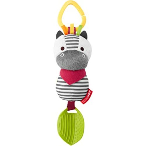 Skip Hop Bandana Buddies Baby Activity Chime & Teether Stroller Toy, Zebra