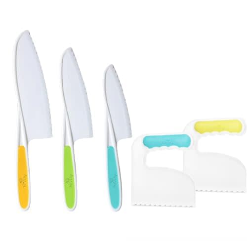 TOVLA JR. Kids' Cutting Set | Montessori Safe Kitchen Knives for Cooking| Kitchen Safety for Toddlers | Boost Confidence and Encourage Picky Eaters