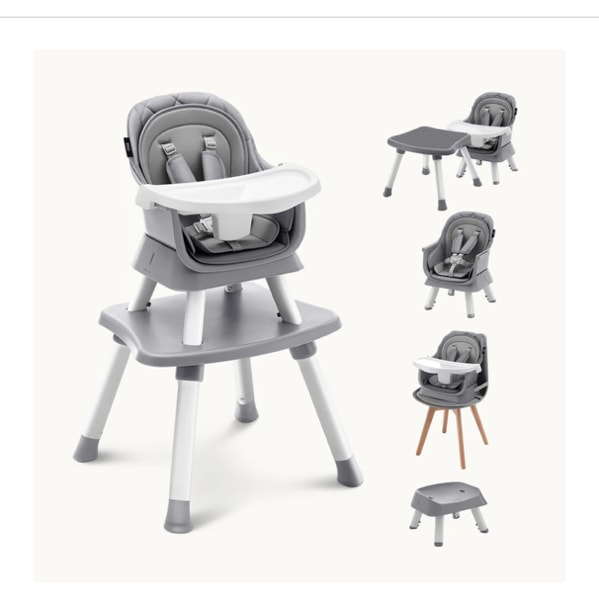 HARPPA Moro | 8 in 1 High Chair, Newborn to Toddler Feeding Booster Seat with Recline & Adjustable Heights, Portable, Easy to Clean & Fold – Perfect for Mealtime, Playtime & Growth