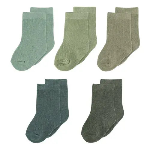 4Baby 5 Pack Socks Green | Baby Bunting AU
