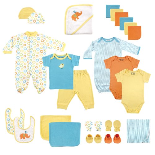 Luvable Friends Baby Unisex Layette Gift Cube, Yellow Bird, 0-6 Months - Yellow Bird