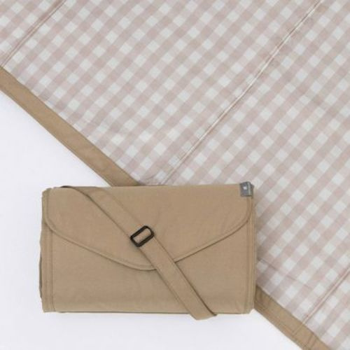Little Unicorn 5' X 7' Outdoor Blanket - Beige Buffalo Check