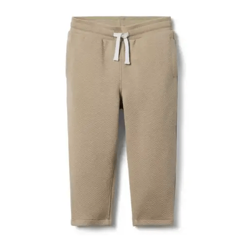 Boy Oatmeal Quilted Jacquard Tapered Pant by Janie and Jack