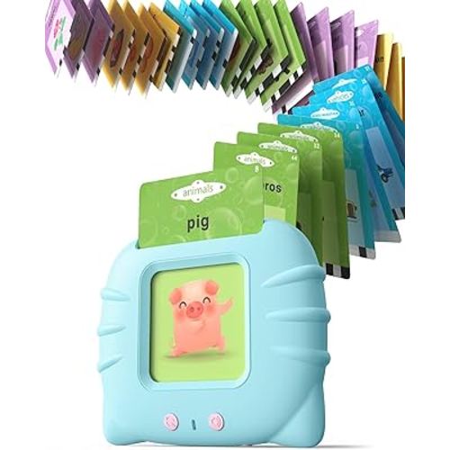 Talking Flash Cards for Toddler 1 2 3 4 Year Olds, Language Learning Toys, Pocket Speech Therapy Toys, Autism Toys, Montessori Toys with 224 Words, Children's Sensory Learning Educational Toys