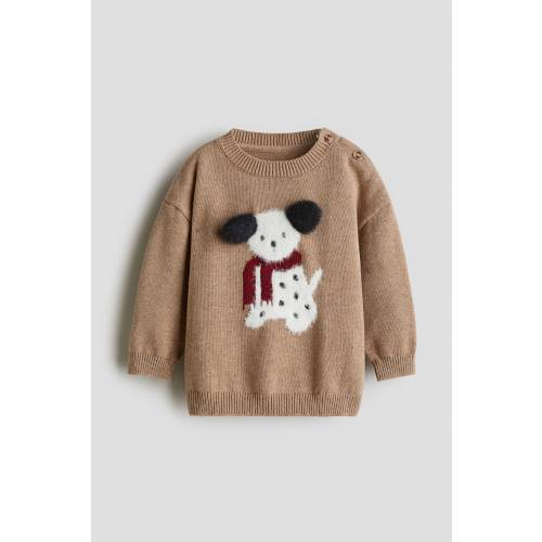 JACQUARD-MOTIF COTTON SWEATER