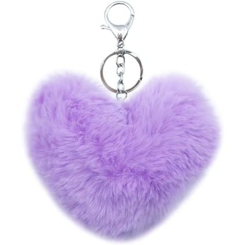 Unpafcxddyig Pom Pom Keychain Artificial Fur Ball Keychains Fluffy Tote Pendant Car Bag Charm