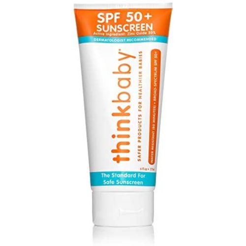 Baby Sunscreen Natural Sunblock from Thinkbaby, Safe, Water Resistant Sunscreen - SPF 50+ (6 ounce)