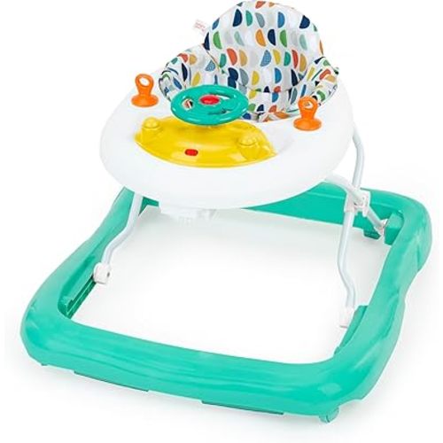 Bright Starts Ready to Roll Lights & Sounds Walker with Steering Wheel and Car Sounds, Removable Electronic Toy Station, 6-12 Months or Up to 26 lbs, Unisex