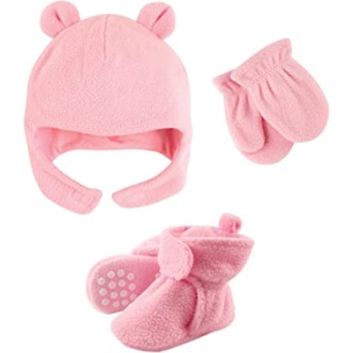 Luvable Friends Fleece Winter Hat, Mittens and Booties Set
