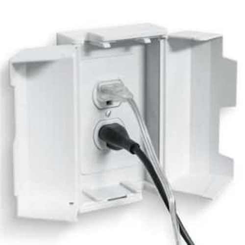 Electrical Outlet Cover Box - Child Safety Duplex & Decorator Outlet Plates, Spacious Compartment - Jool Baby (2-Pack)